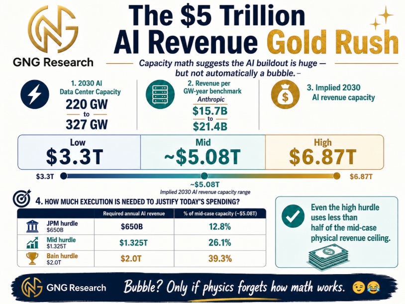 The $5 Trillion AI Revenue Gold Rush: Why The Bubble Bears May Be Missing The Math