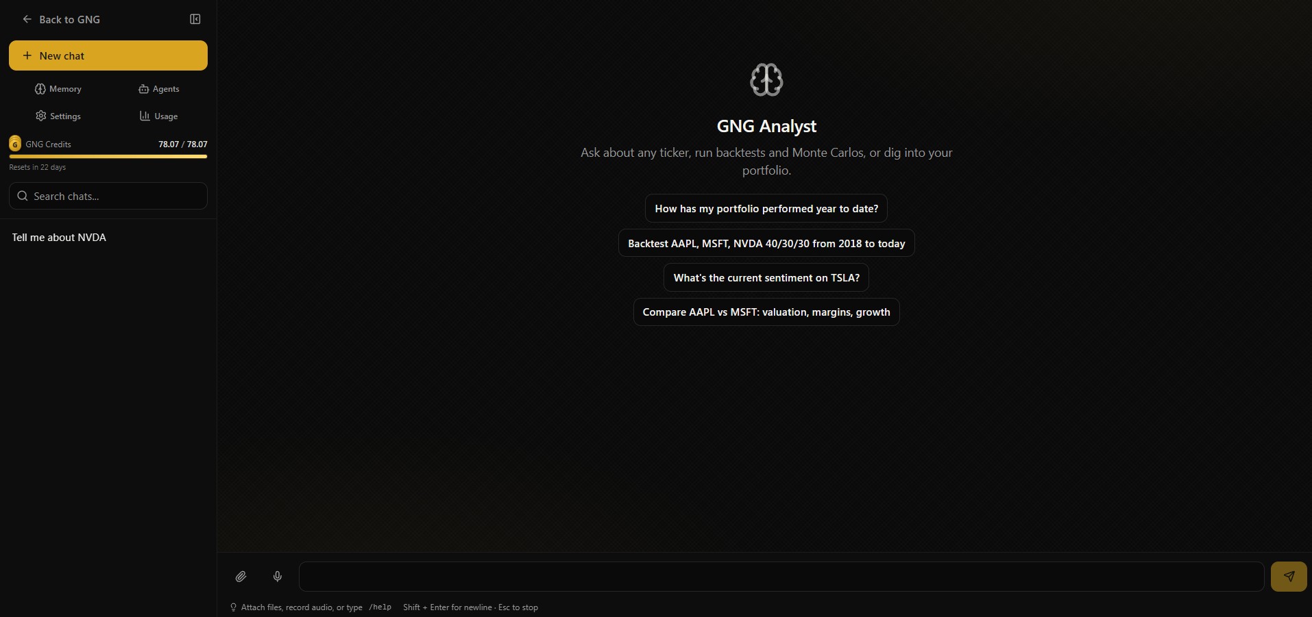 Meet the GNG Analyst: The Research Partner We Built for You (Technical Update - Testers Needed)