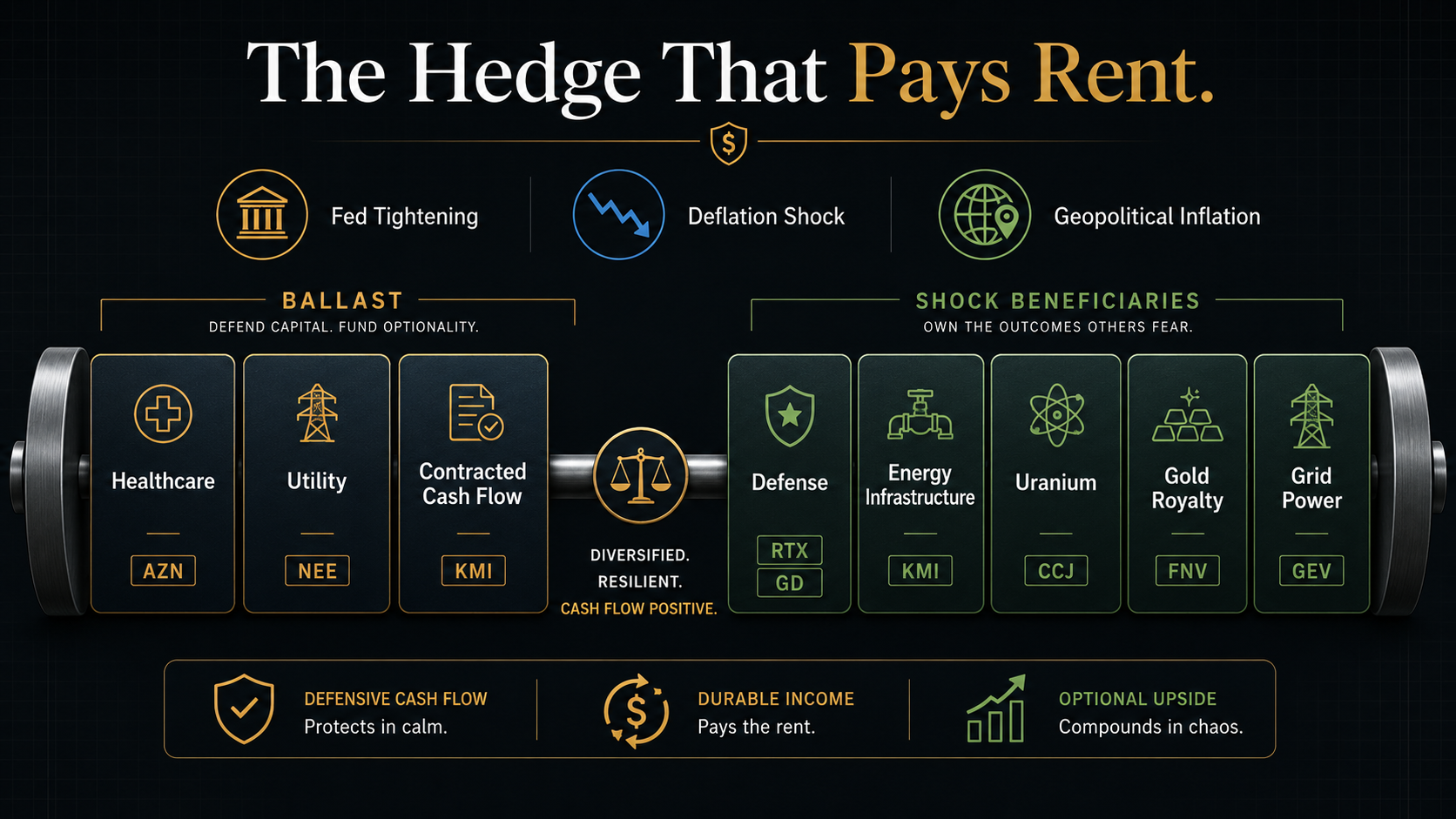 The Hedge That Pays Rent: An 8-Name Barbell Built for 2026 Midterms and Geopolitical Risk